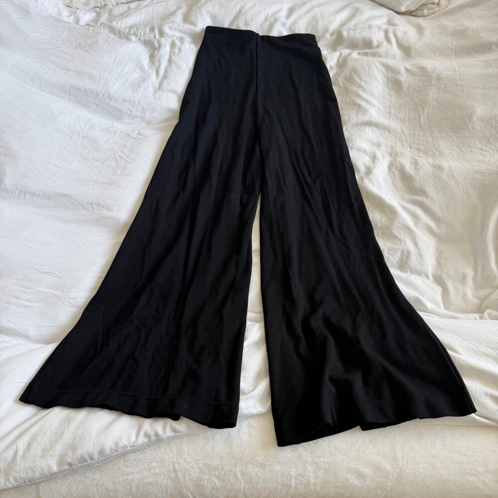 Quince Ultra-Stretch Ponte Super Wide Leg Pants Black Size S - Picture 4 of 4